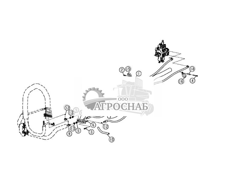 Шланги гидр. цилиндра наклона ножа (полн. гидравл. упр.) - ST26492 375.jpg